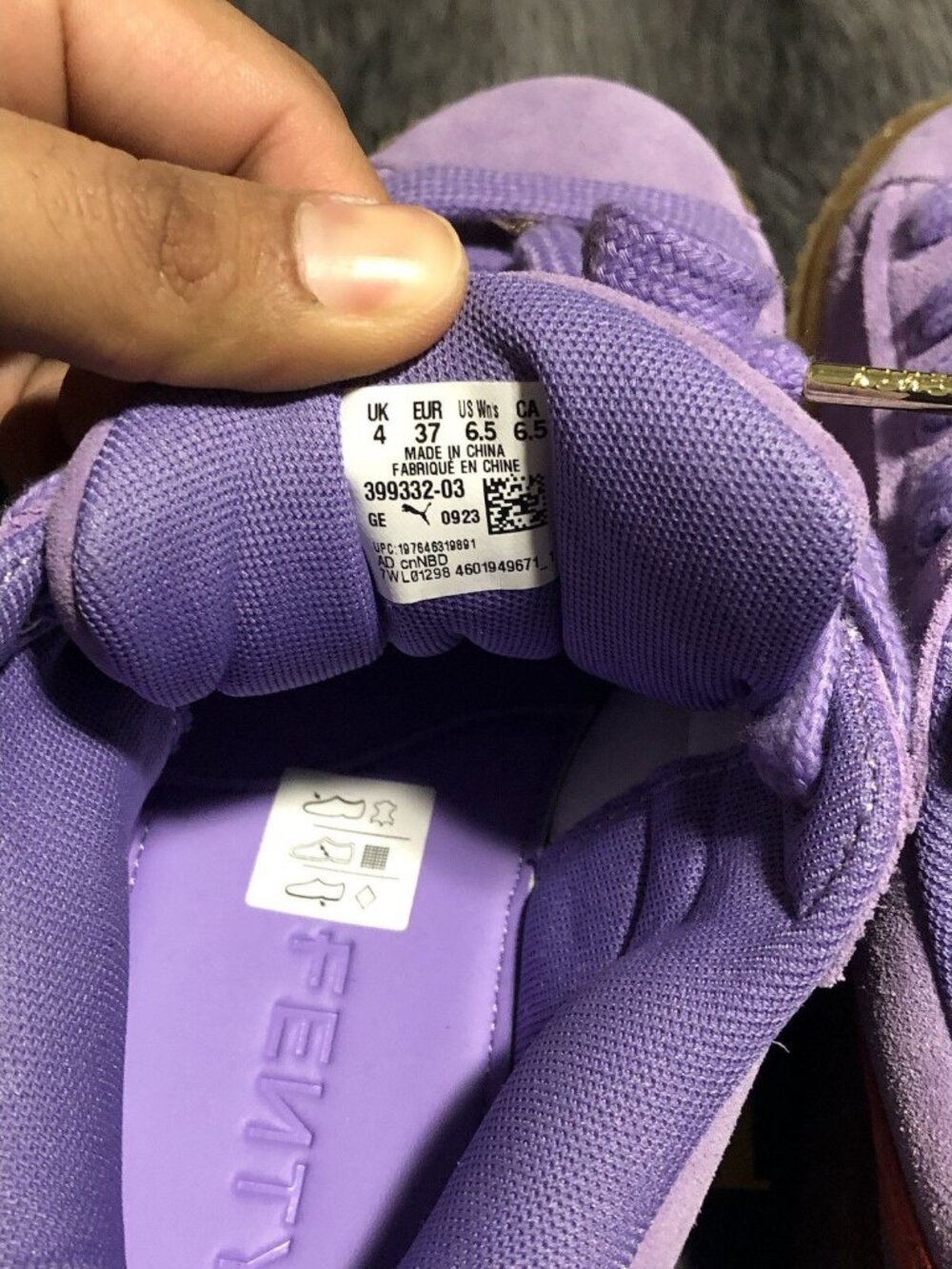 Puma Fenty by Rihanna Creeper Phatty Lavender Alert Purple Women's, Size 6.5 - Picture 5 of 6